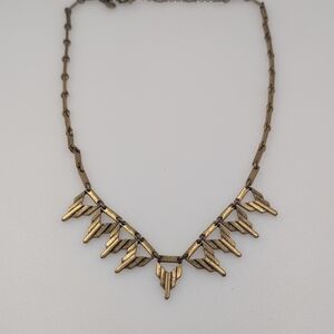 J. Crew Geometric Gold Necklace